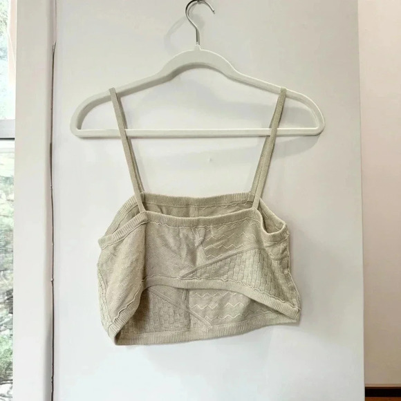 New Free People Anita Set Two Piece Sweater Set Knit Wide Leg Pants Crop Top - Picture 10 of 17